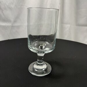 Vintage Libbey Clear Glass Water Wine Goblet 5" Tall